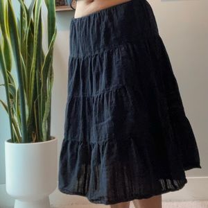 Xirena black cotton skirt